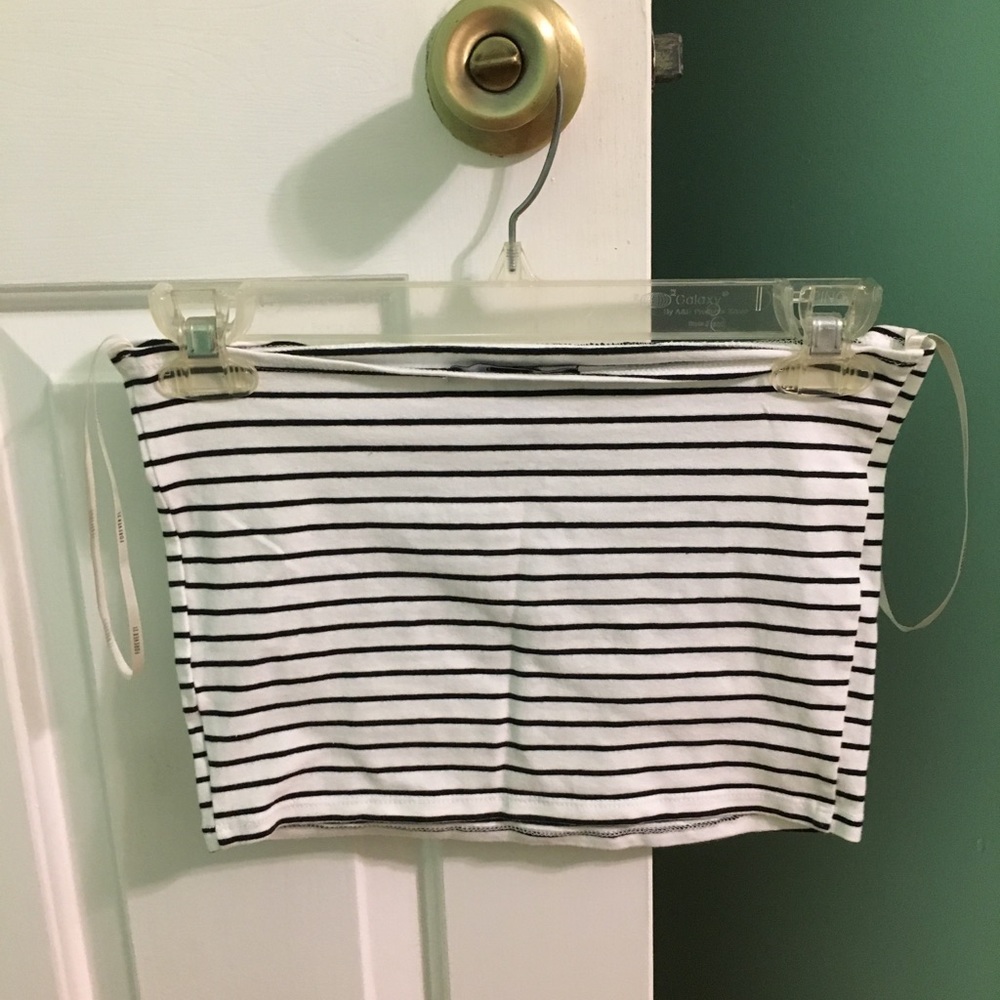 Striped cropped tube top new with tags